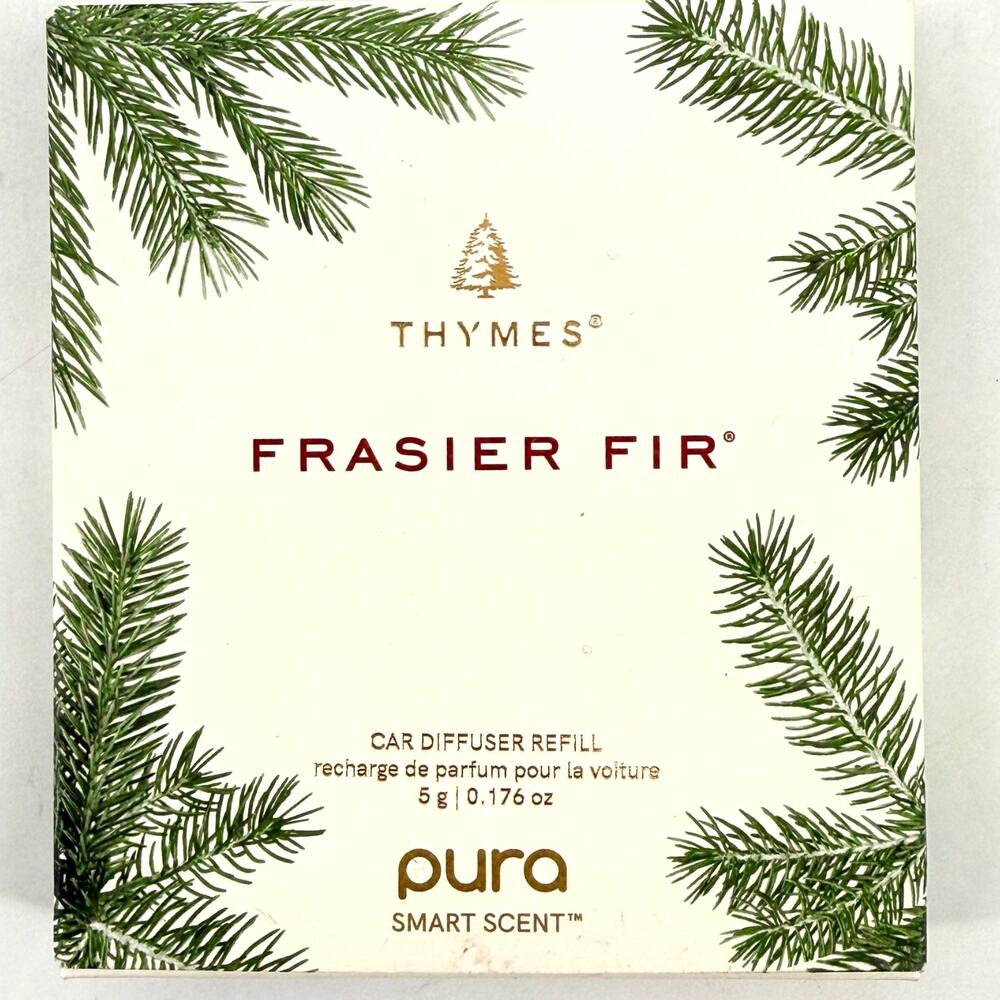 Thymes Frasier Fir Pura Car Diffuser Refill 5g Smart Scent Single Cartridge